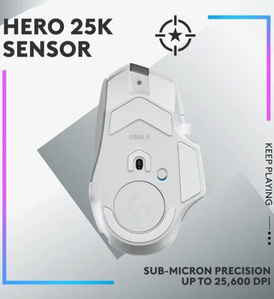 Mouse Logitech G502 X PLUS Lightspeed Wireless Optical White