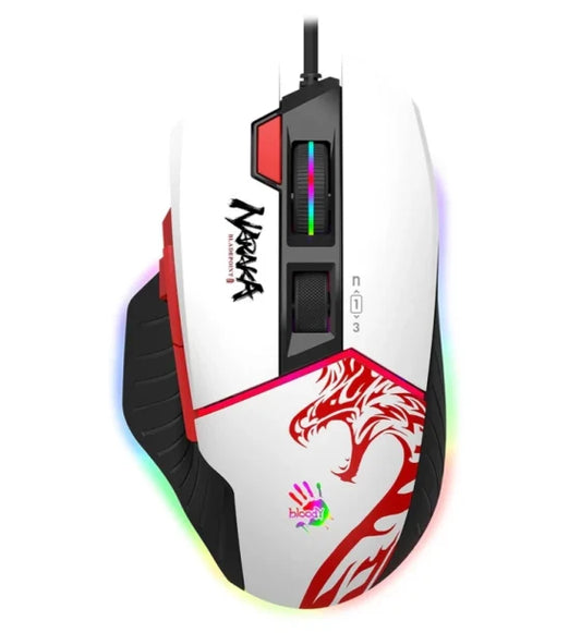Mouse Bloody W95 Max Naraka Ultra Core 3 & 4 Activated Extra Fire RGB Gaming Wired